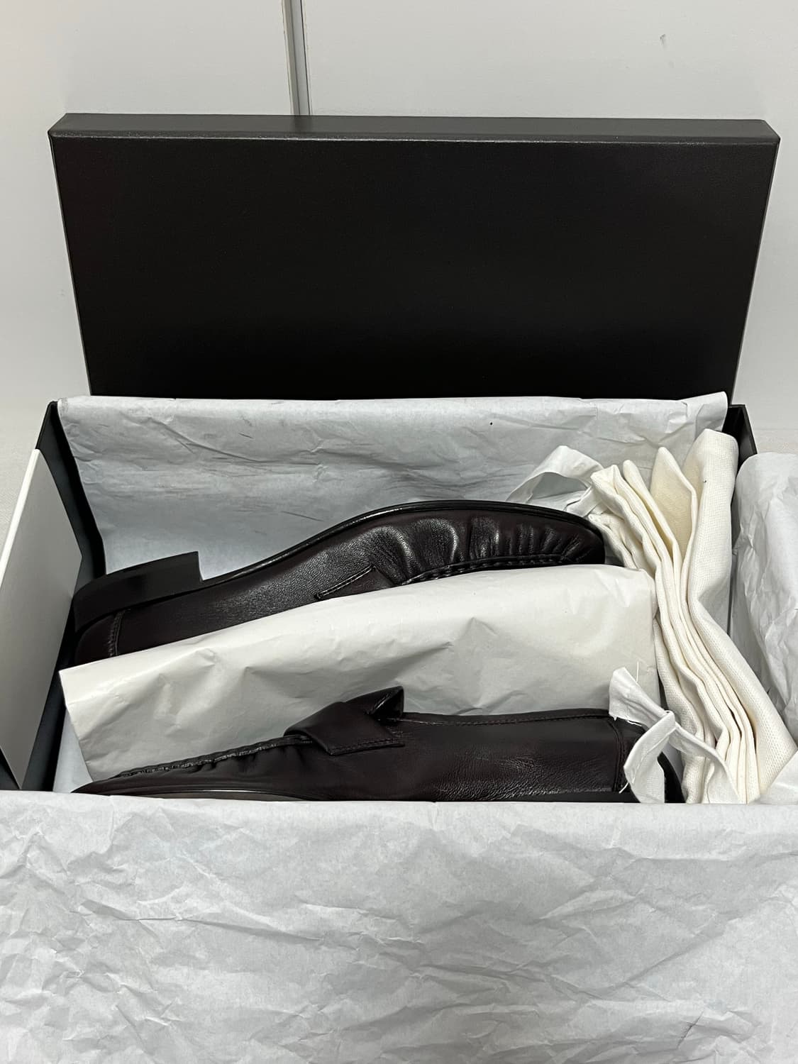 [38.5]더로우 26ss 소프트레더 로퍼/다크 브라운 상품이미지8