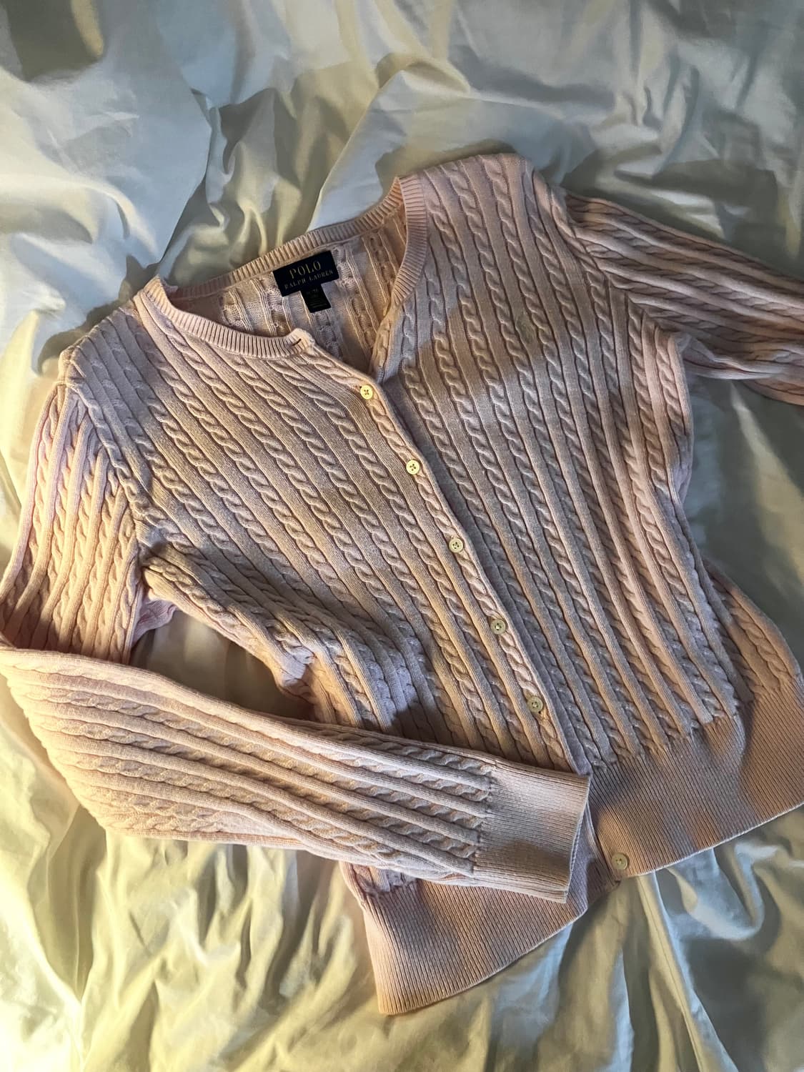 폴로 랄프 로렌 가디건 xl 딸기우유색 🍰(실착사진o) 상품이미지1