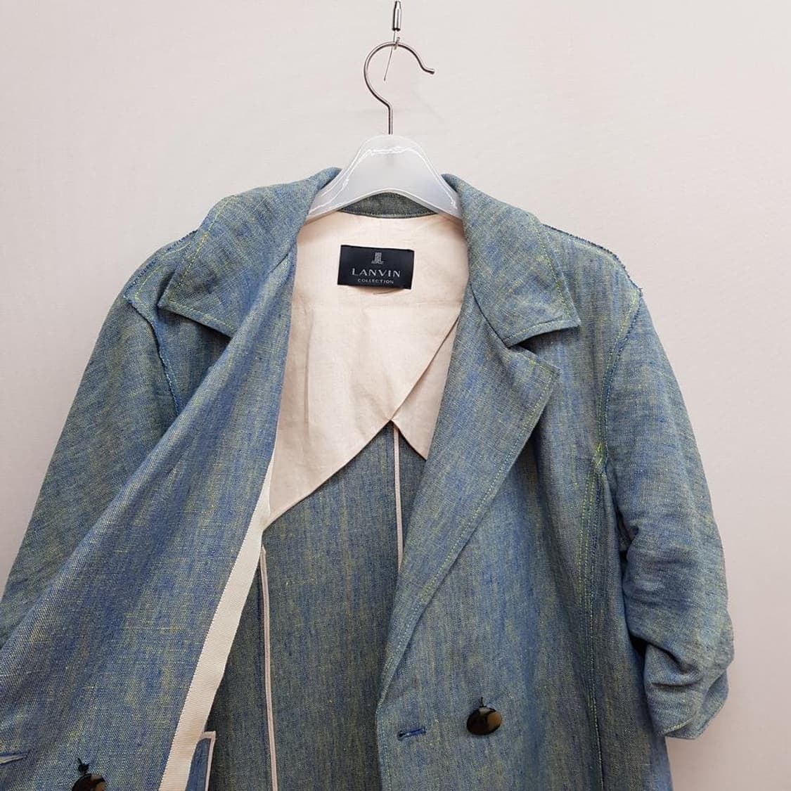 한섬 랑방 린넨 반팔 테일러드 자켓 82-94-160사이즈 상품이미지5