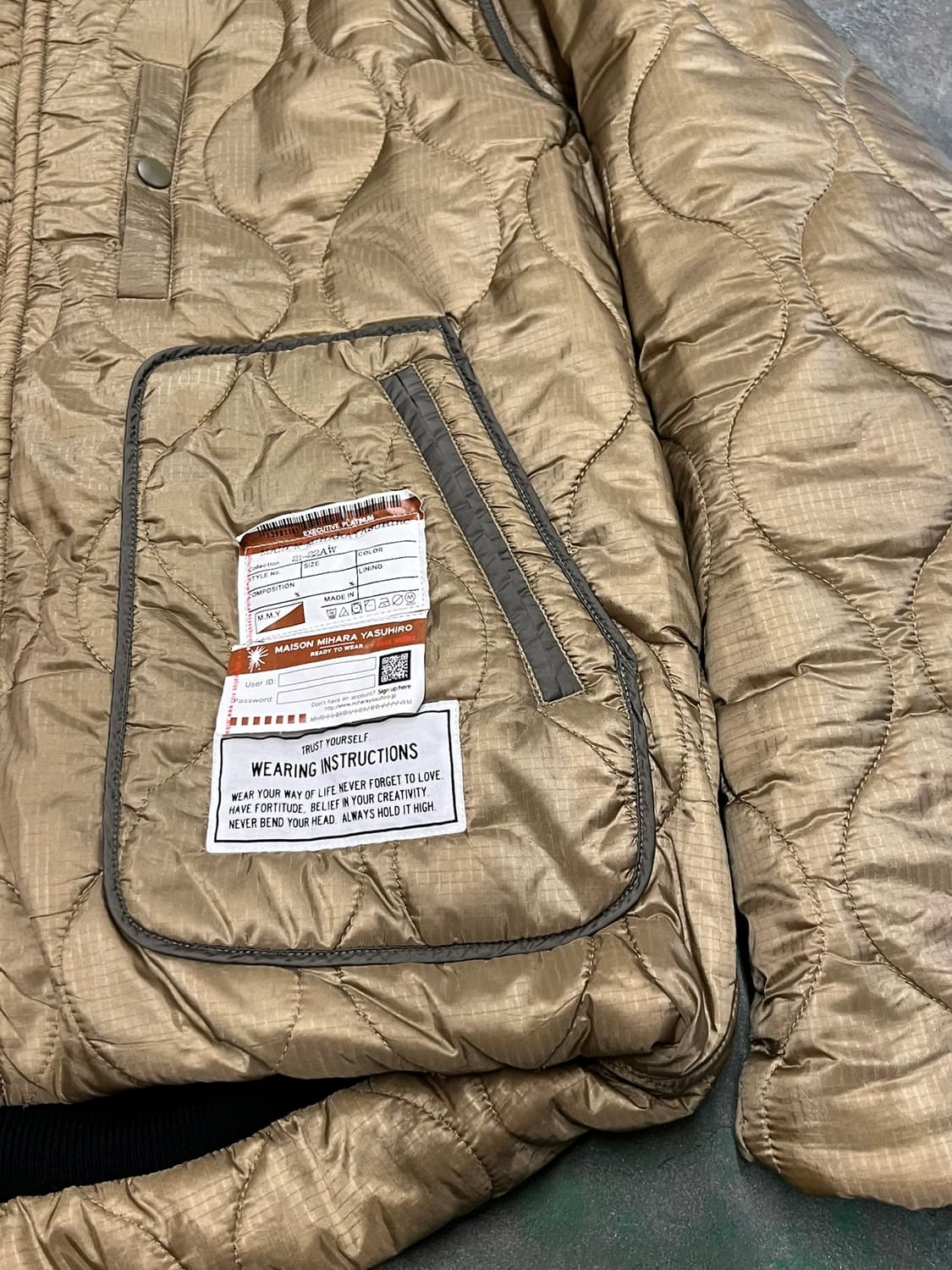 [48] 미하라야스히로 리버서블 MA1 퀼팅 자켓 A07BL052 상품이미지6