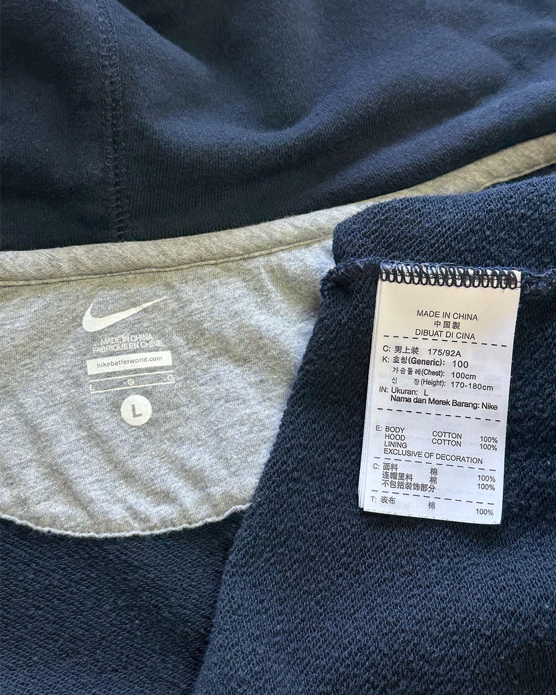 나이키 약기모 후드집업 네이비 상품이미지3
