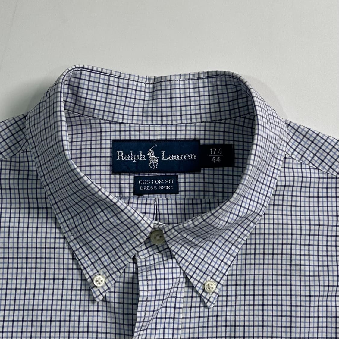 폴로 랄프로렌 블루 체크 셔츠  상품이미지4
