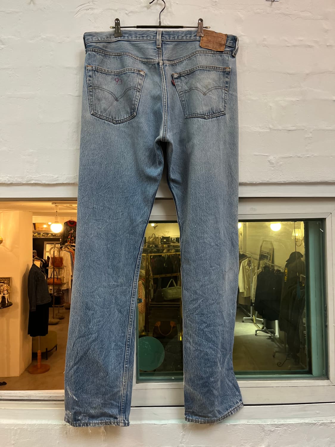 Levis 501 MADE IN USA 대미지 데님 청바지 W38/L36 상품이미지6