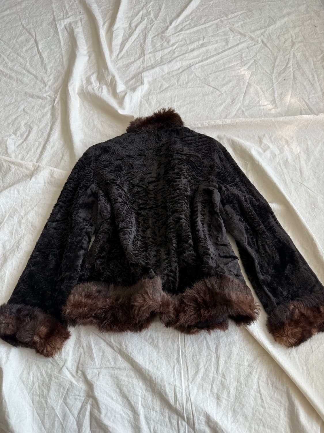 딥브라운 래빗퍼 트리밍 퍼 자켓 상품이미지6