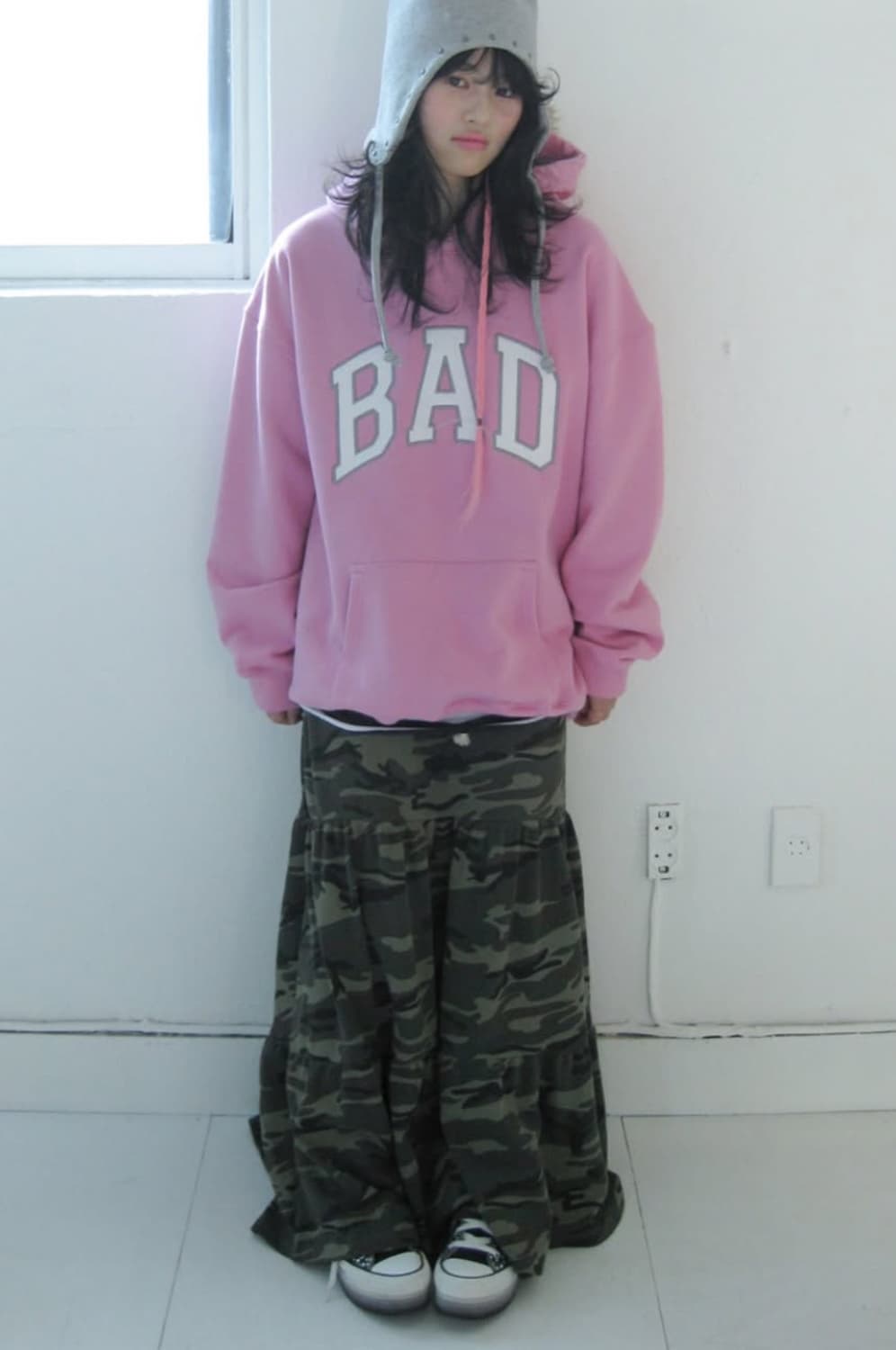 샵페어리 maxi jersey tiered skirt 카모 맥시 스커트 상품이미지1