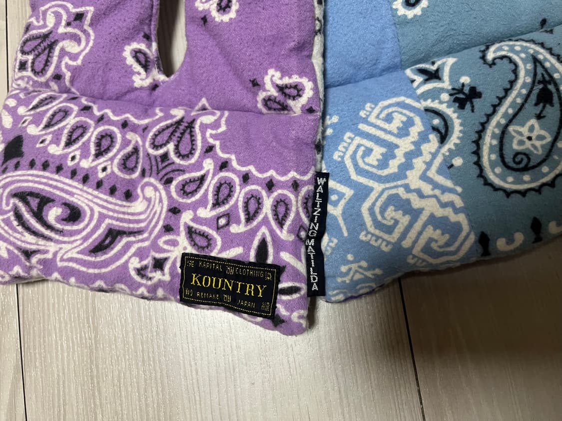 캐피탈 플란넬 반다나 패턴 리버시블 케샤 머플러 퍼플 삭스 상품이미지3