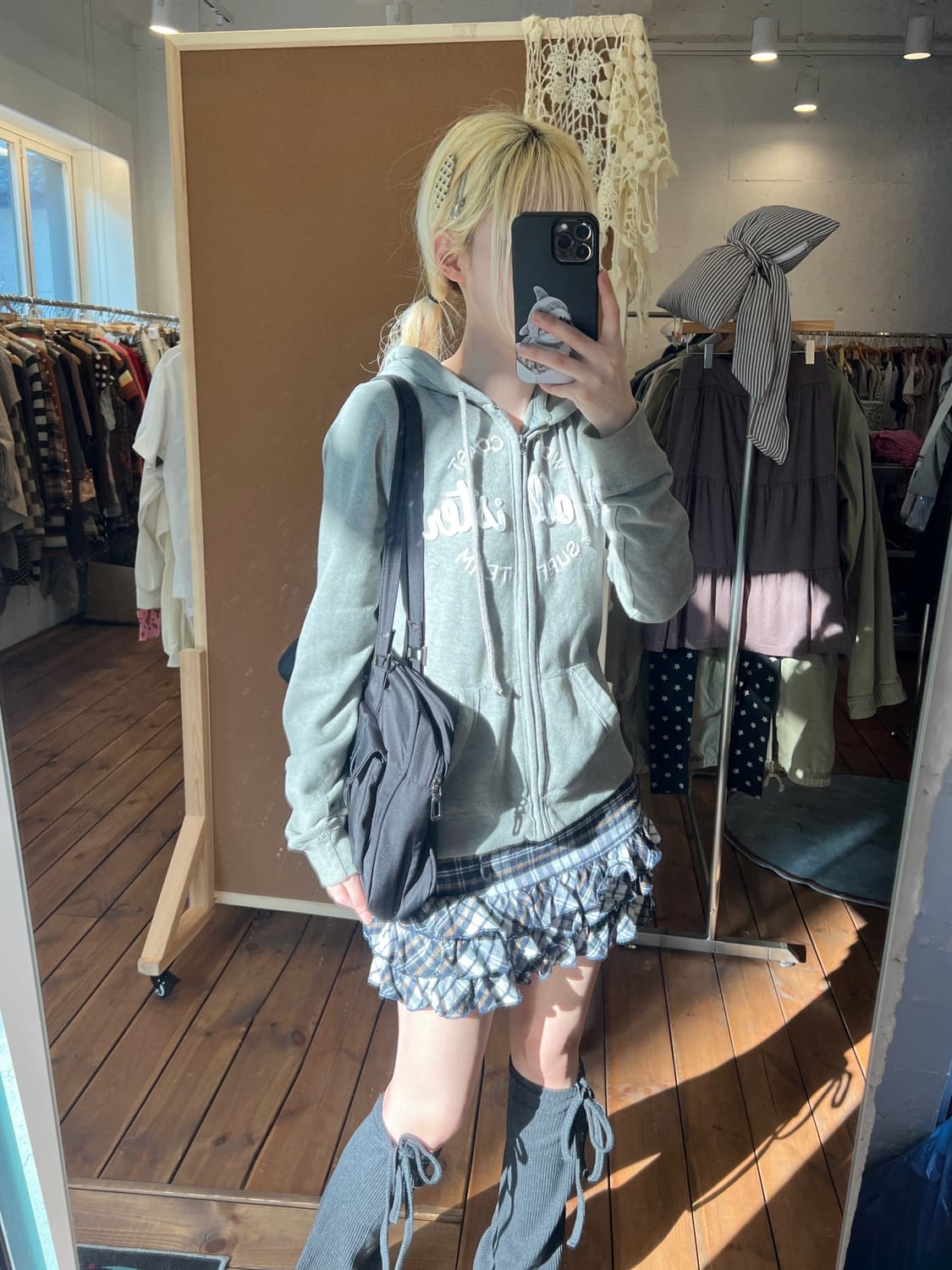 Hollister 그레이 후드집업 상품이미지3