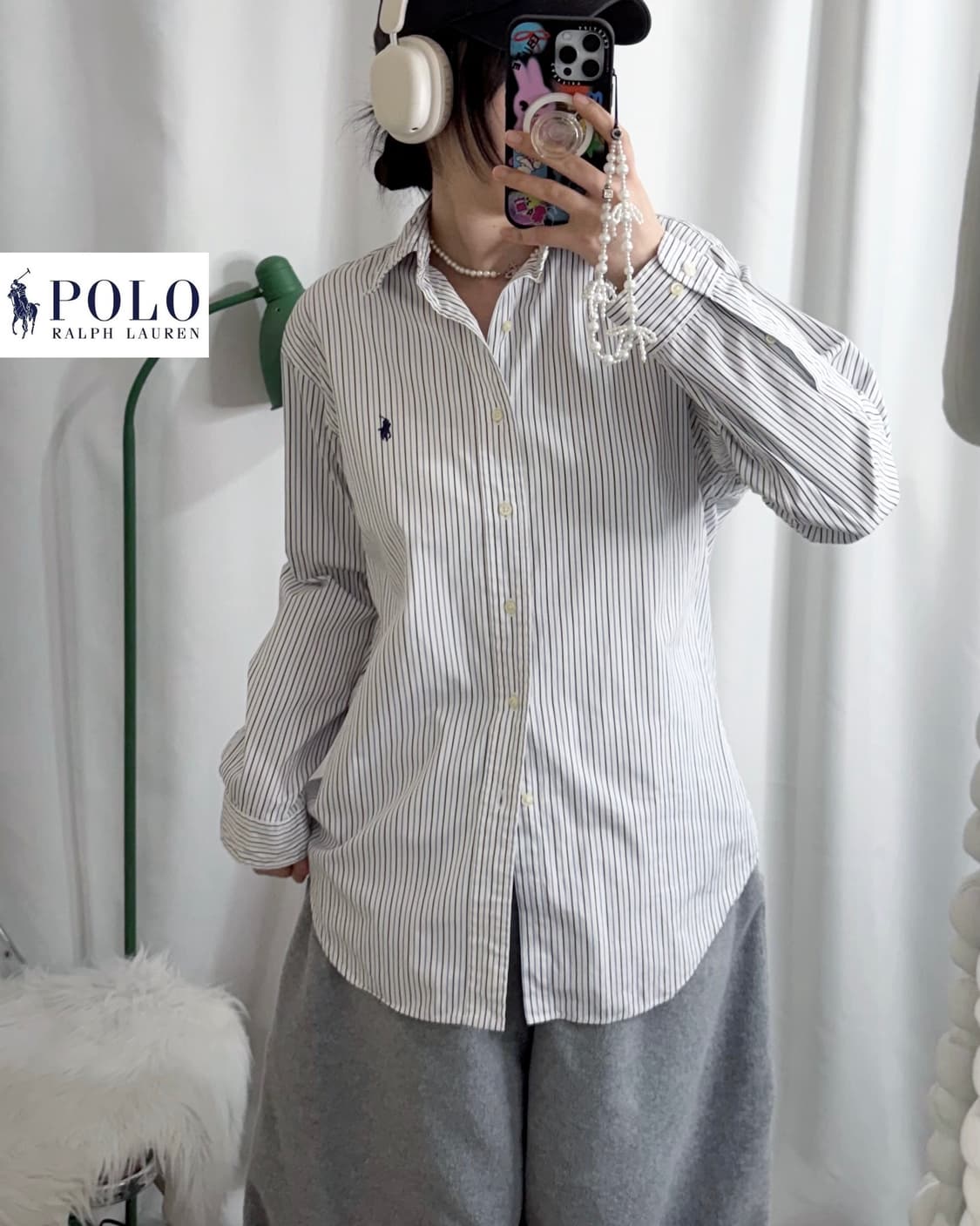 폴로 랄프로렌 블루 스트라이프 셔츠 상품이미지1