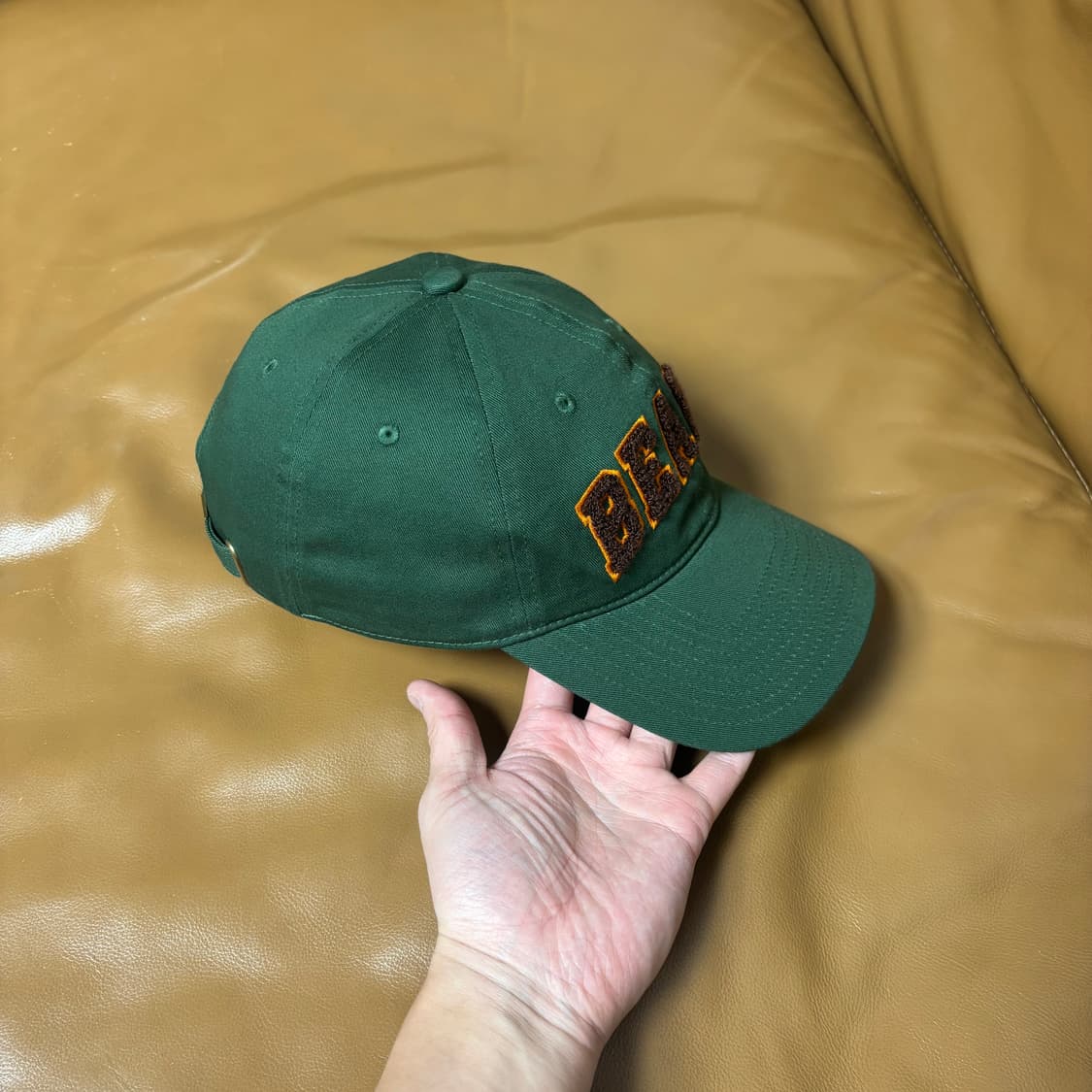 빔즈 빔스 베이직 6패널 볼캡 모자 딥 그린 상품이미지3