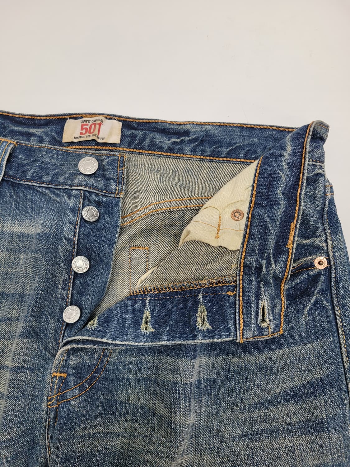 LEVI'S 00'S 리바이스 501 워싱 데님 청바지 / 남 30
 상품이미지7