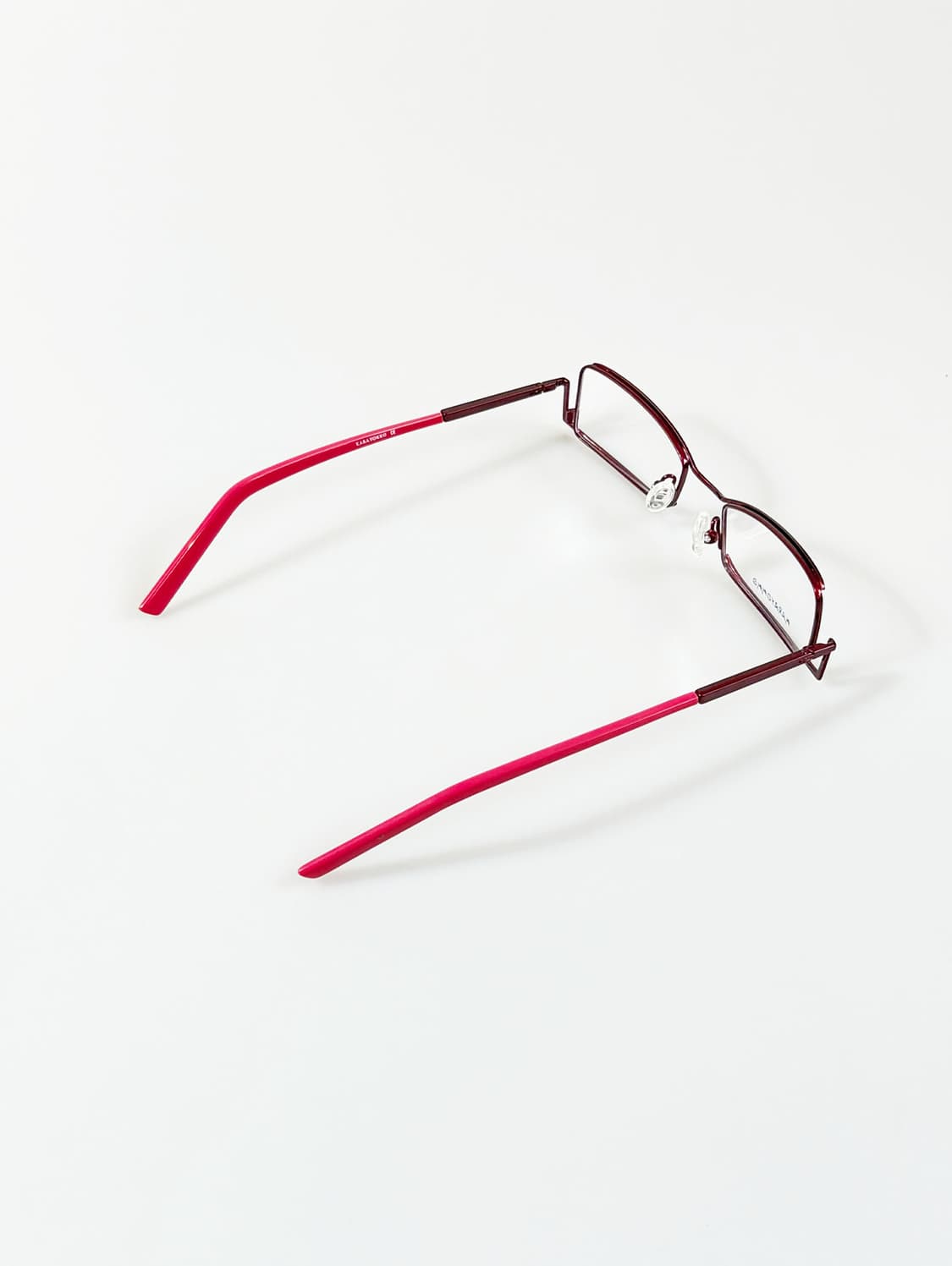 90s KARAYOKKO 슬림 스퀘어 언더림 빈티지 안경 상품이미지4