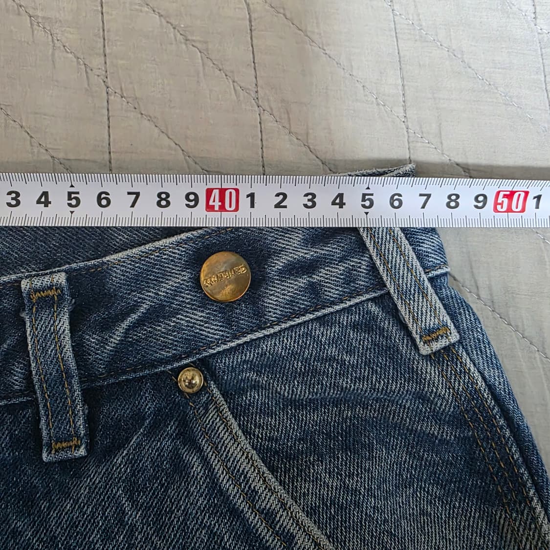 [38X34] 빈티지 칼하트 더블니 B07 DNM 데님팬츠 트래쉬드 상품이미지8