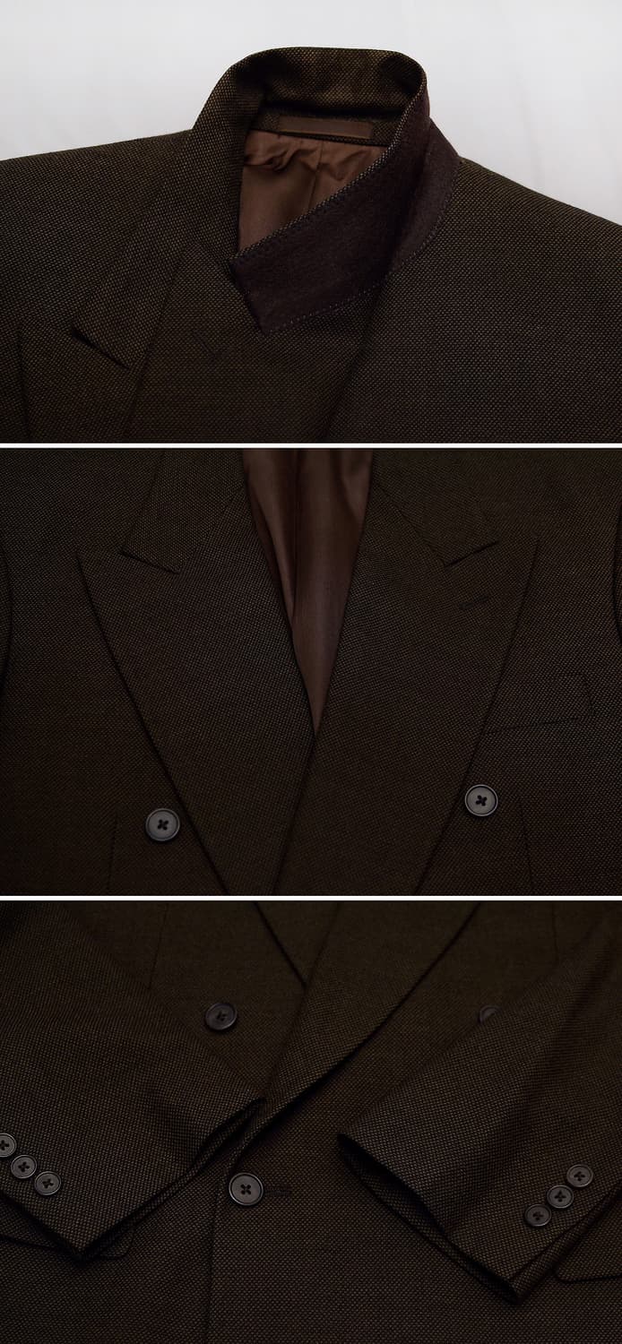 지방시 퓨어울 홈스펀 더블 버튼 블레이저 자켓 (100) 상품이미지9