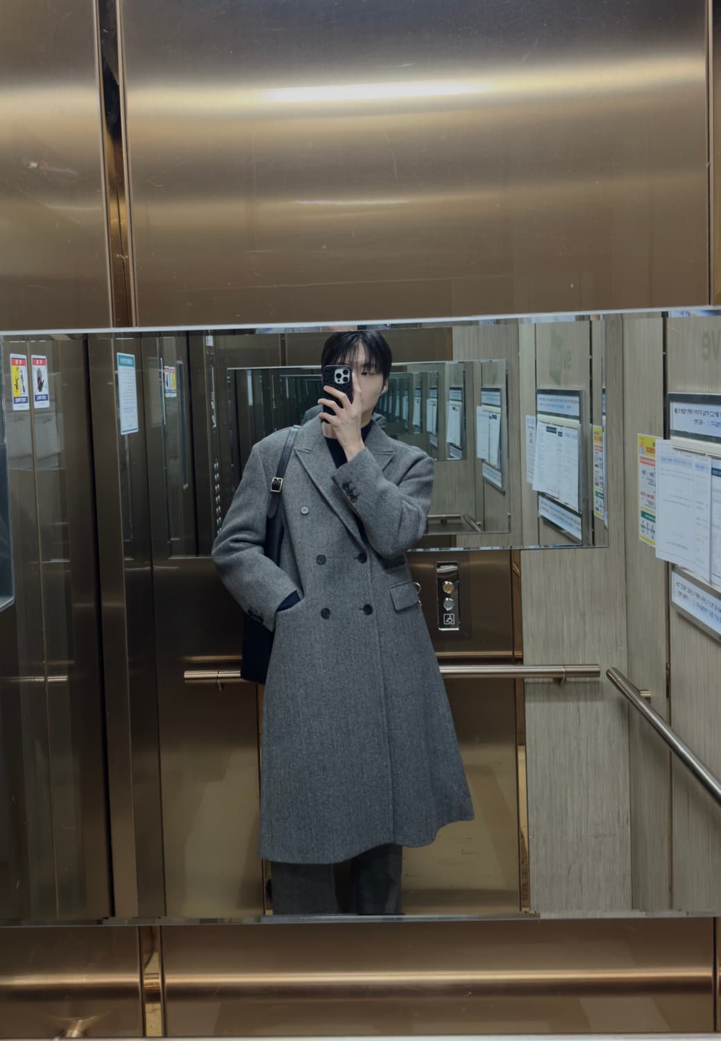 토니웩 헤링본 롱코트 3회착 상품이미지1