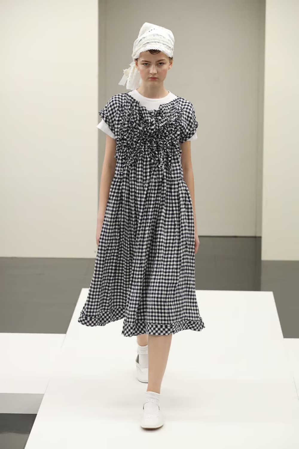 Tricot FW2020 깅엄체크 리본 원피스 상품이미지9