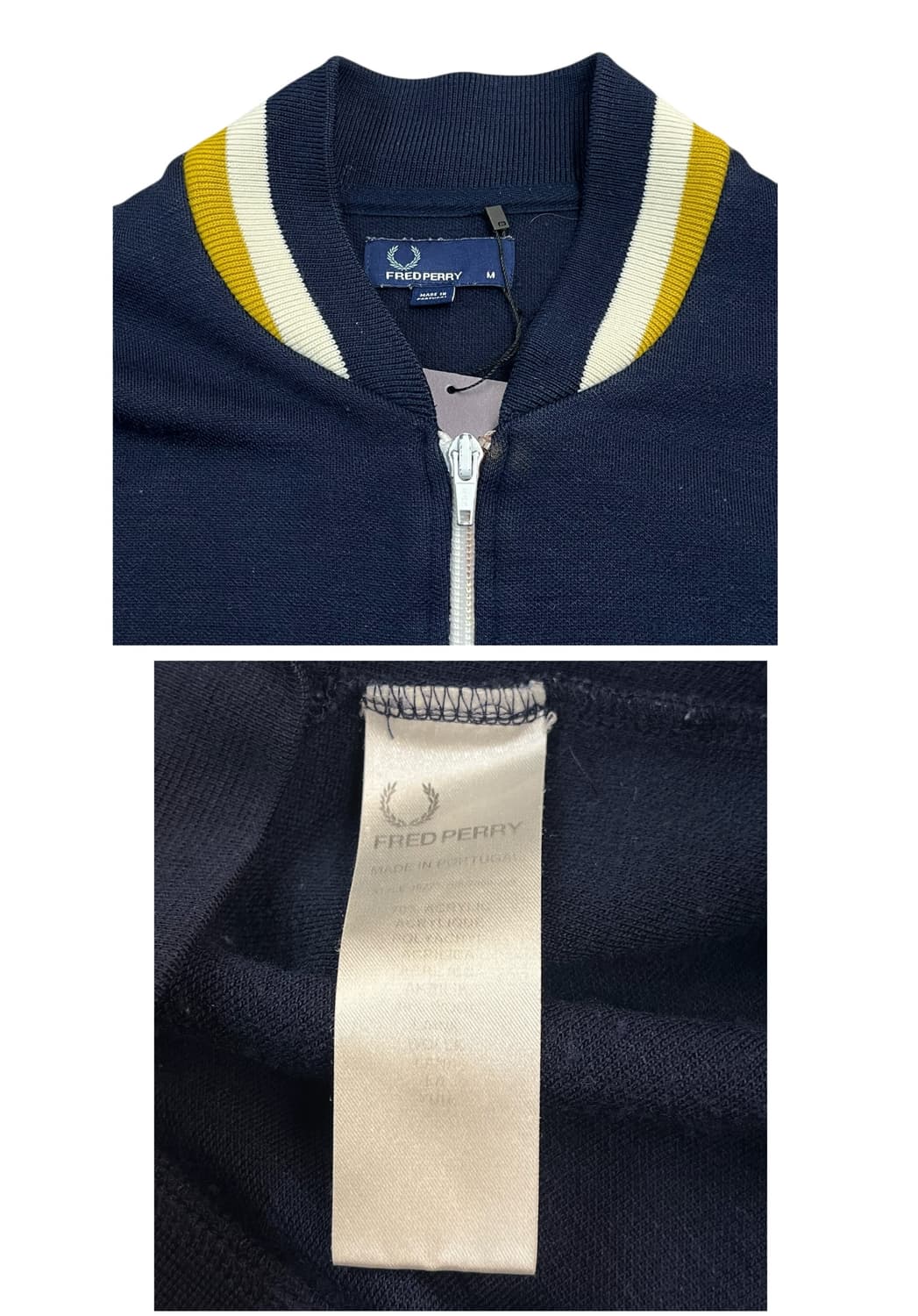 프레드페리 니트 져지 네이비 M #csz2154 상품이미지5