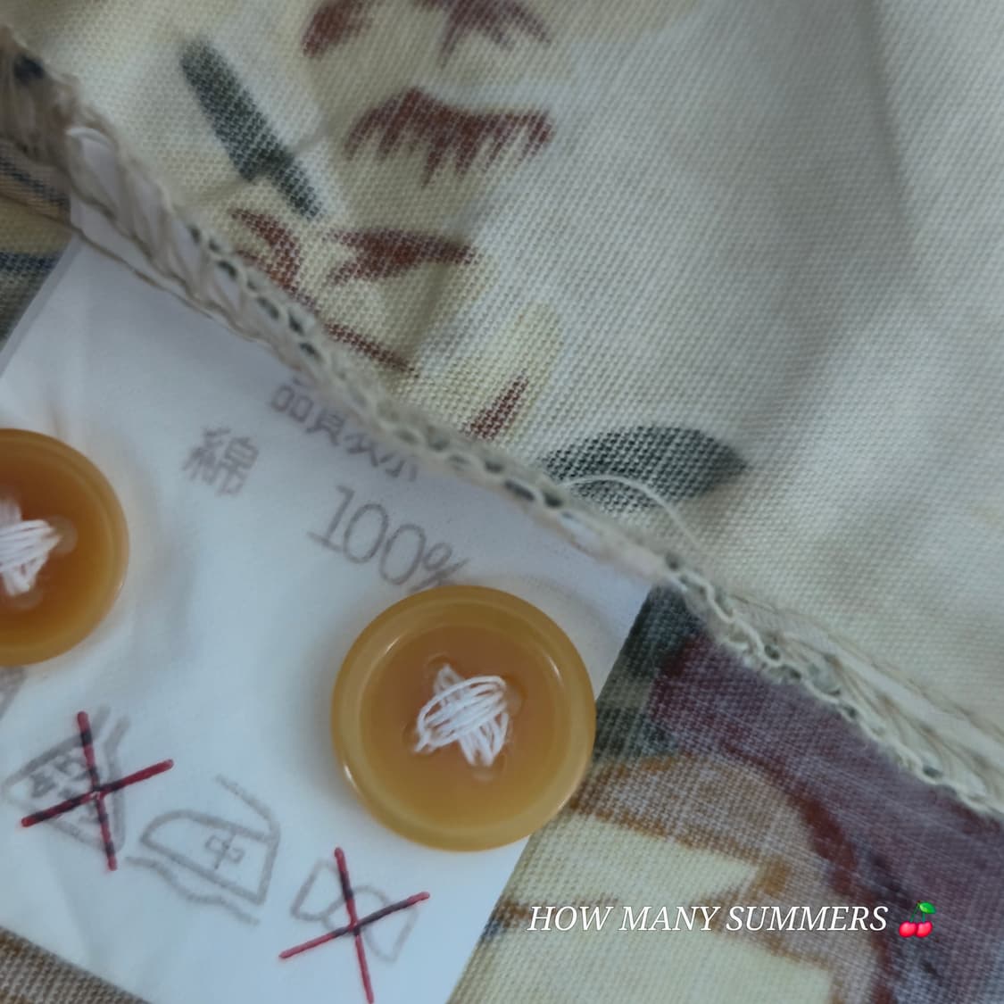 빈티지 무드 베이지 꽃무늬 하와이안 셔츠 상품이미지6