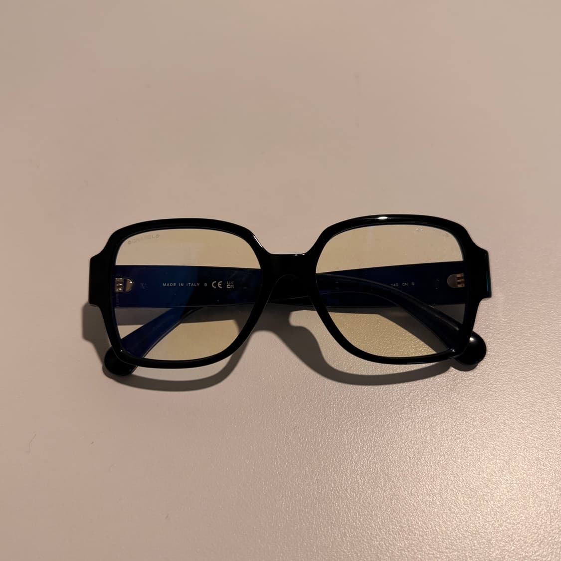 지디착) 샤넬 하트 로고 블루 라이트 안경 블랙 상품이미지2