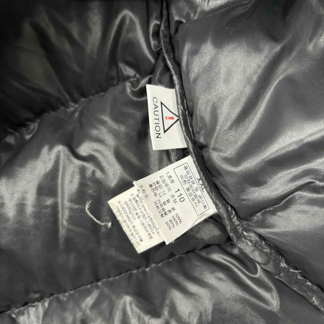 노스페이스 구스다운 빅사이즈 블랙 패딩 자켓 점퍼(110) 상품이미지4