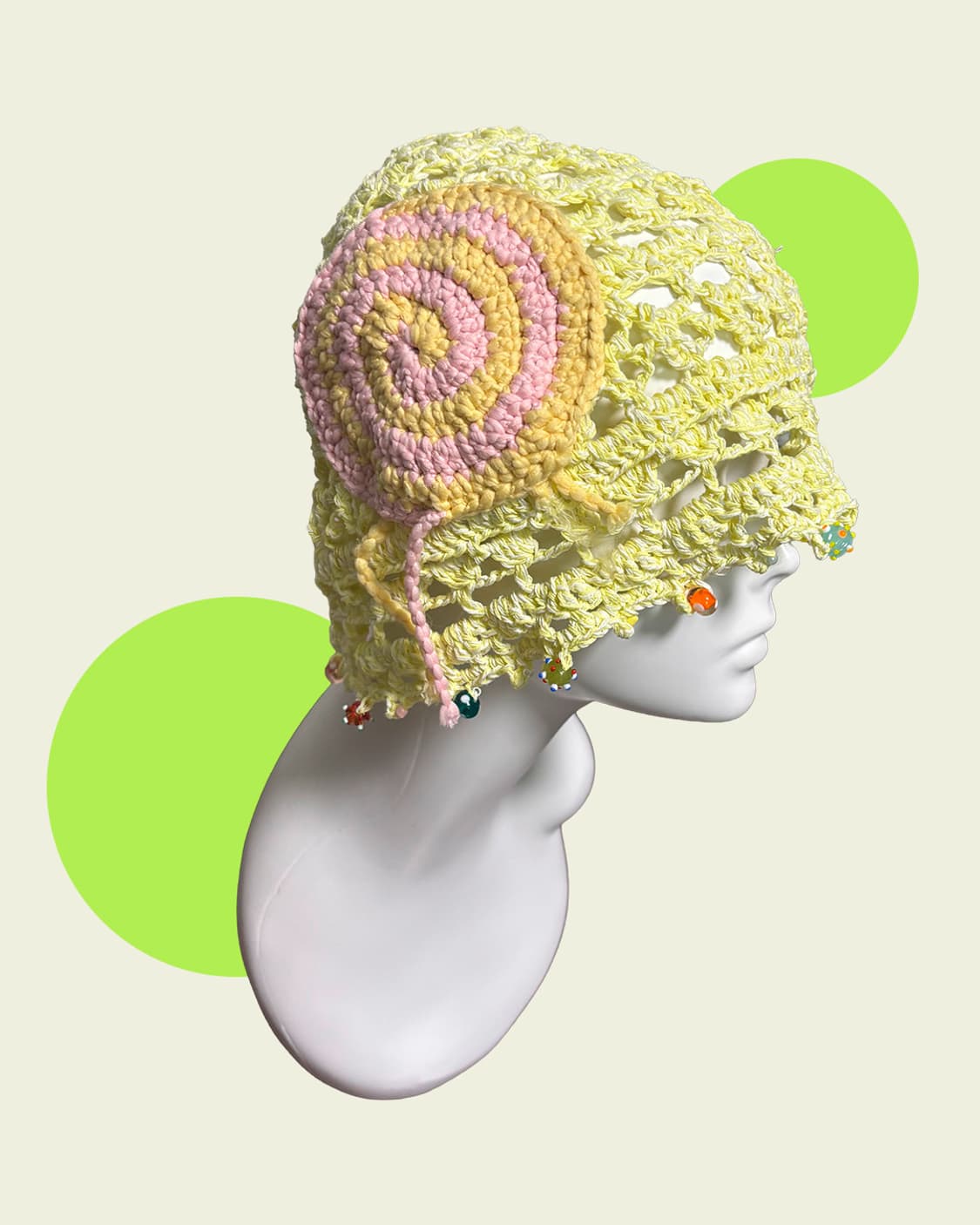 Handmade crochet lace beanie 상품이미지2