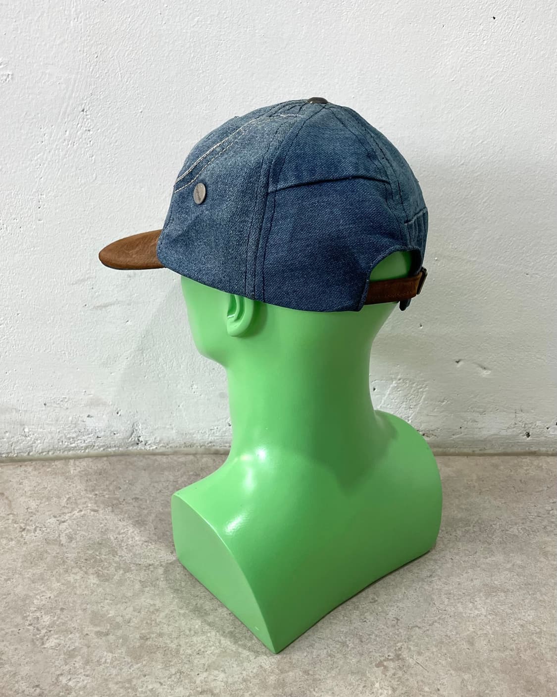 denim patchwork brown cap hat  상품이미지4