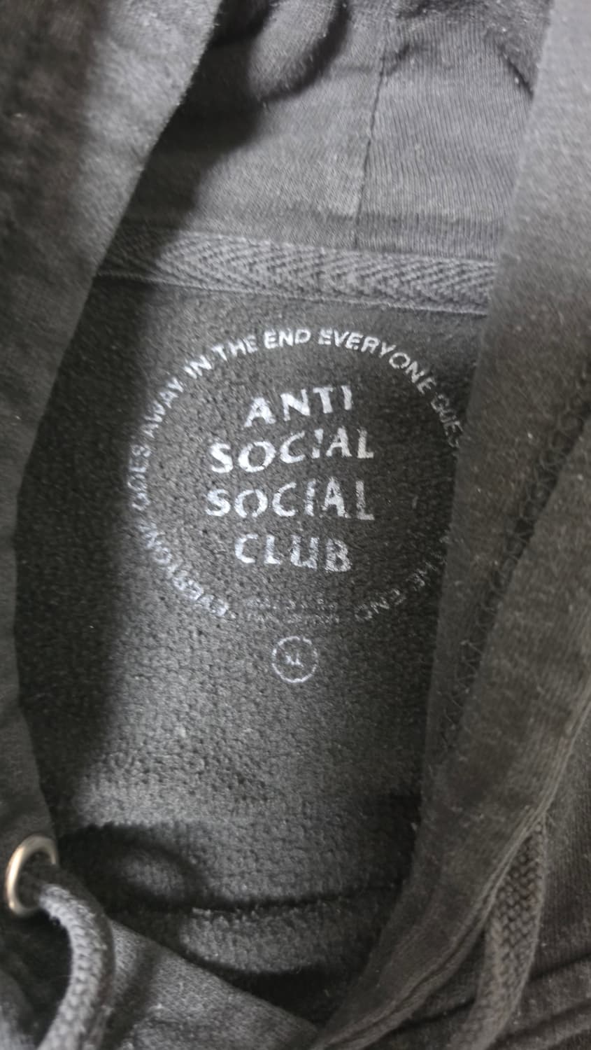 안티소셜소셜클럽  후드티 XL 판매합니다. 상품이미지5