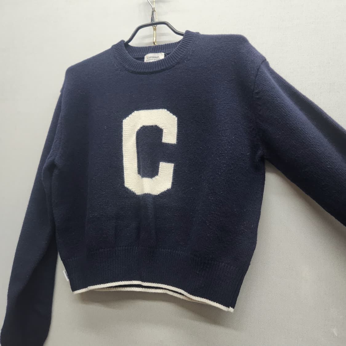 커버낫 빅로고 크롭 니트 M 상품이미지3