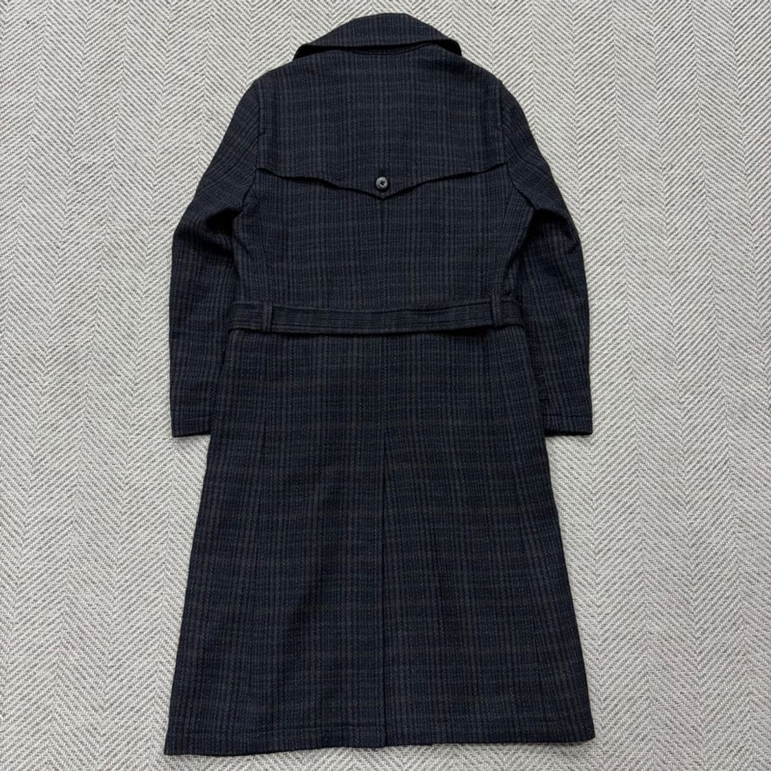 꼼사이즘 맨 울 체크 더블코트v2007 상품이미지2