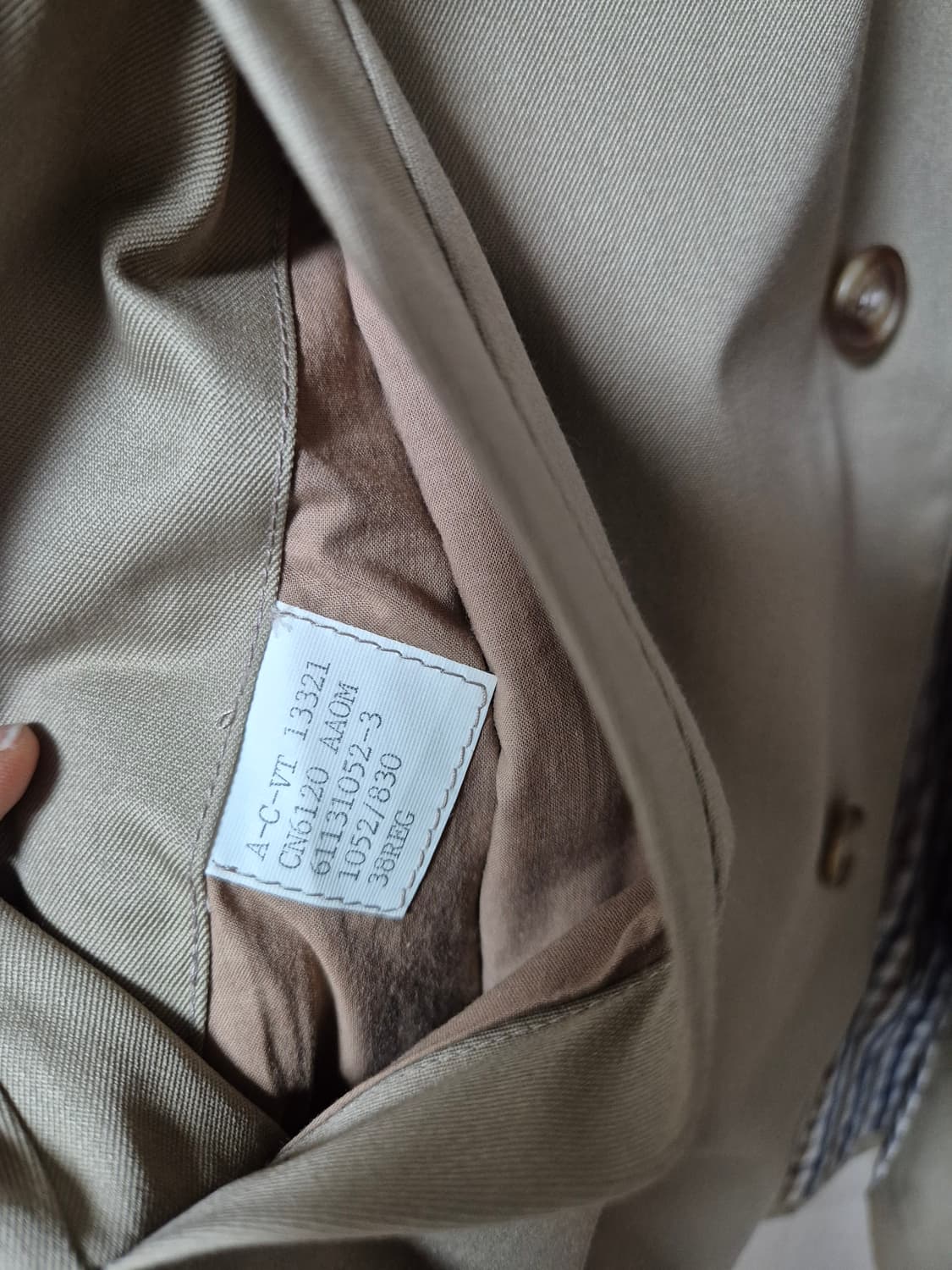 아쿠아스큐텀 싱글코트 트렌치코트  남성 M  100 상품이미지9