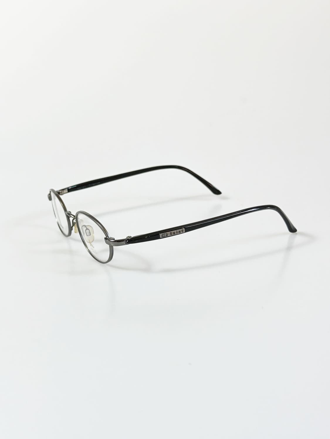 KAIST 다크실버 티타늄 슬림 오벌 프레임 빈티지 안경 상품이미지3