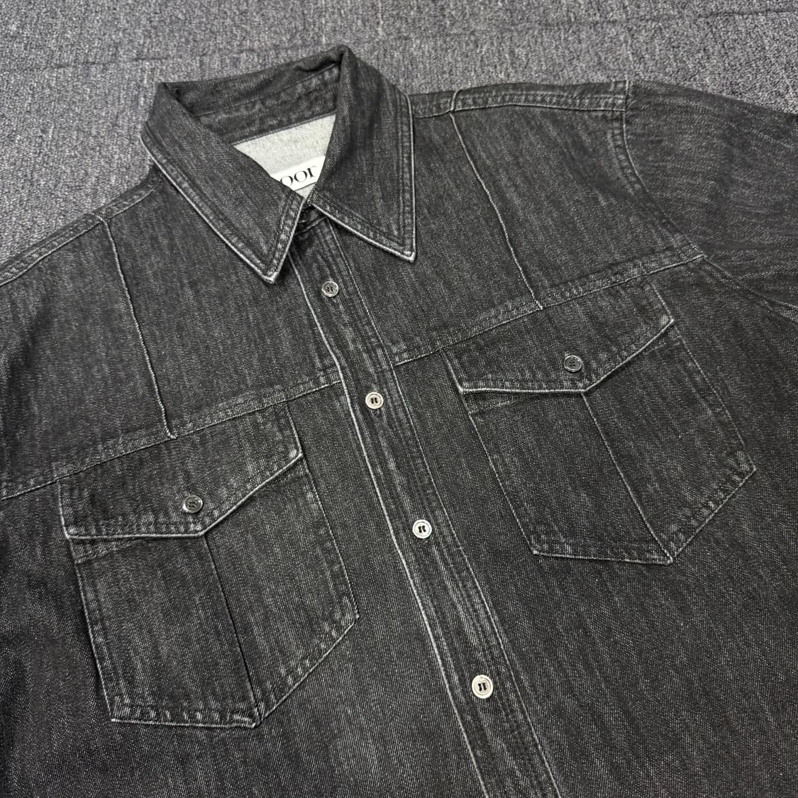 Coor 쿠어 25ss 워시드 데님 포켓 셔츠 상품이미지5