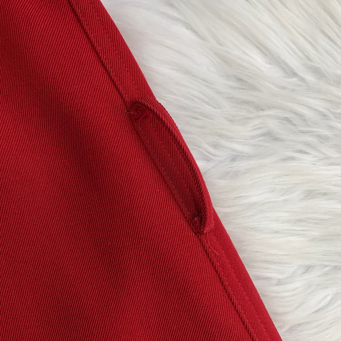 입생로랑 울100 레드 롱코트 1707 상품이미지4