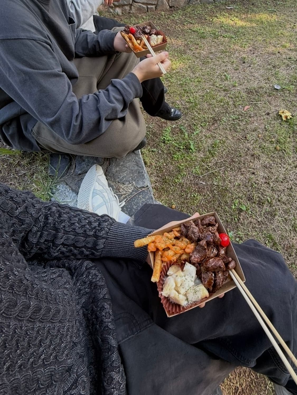 자라 워싱 케이블 니트 M 상품이미지4