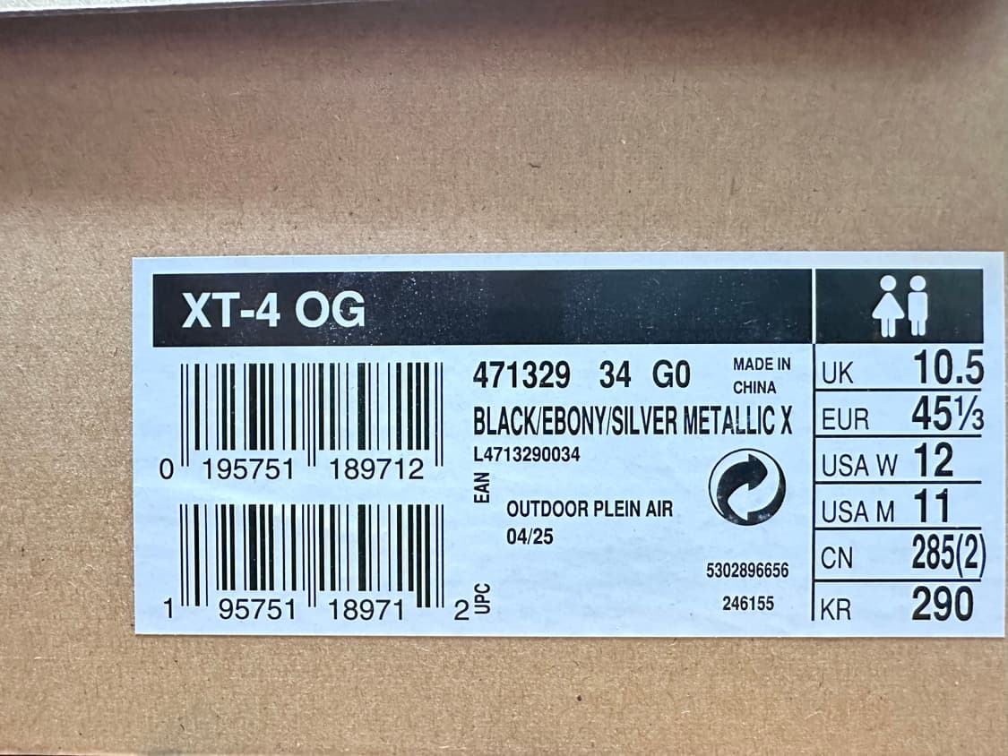 290 살로몬 xt-4 og 블랙 상품이미지2