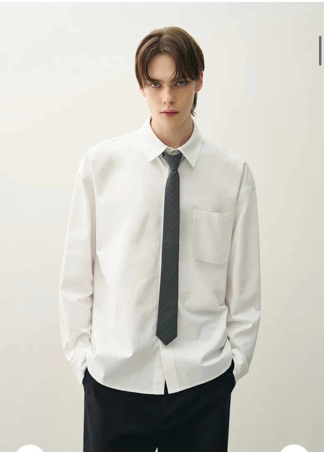 (M) 패션플래닛X드로우핏 워시드 크롭 옥스퍼드 셔츠 판매 상품이미지5