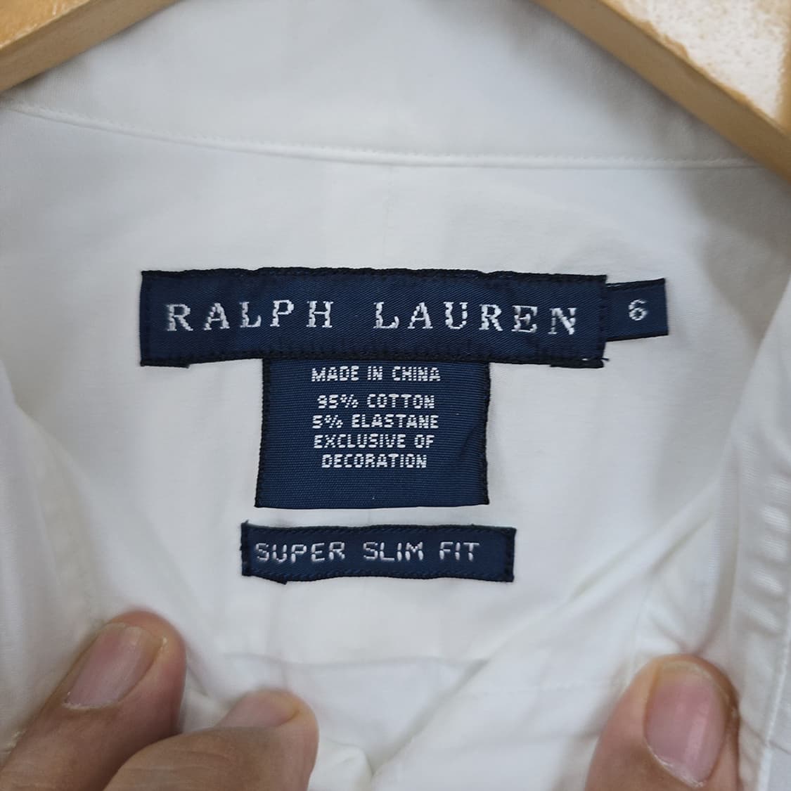 여성 랄프로렌 Ralph Lauren 슈퍼슬림핏 화이트 셔츠 6 상품이미지5