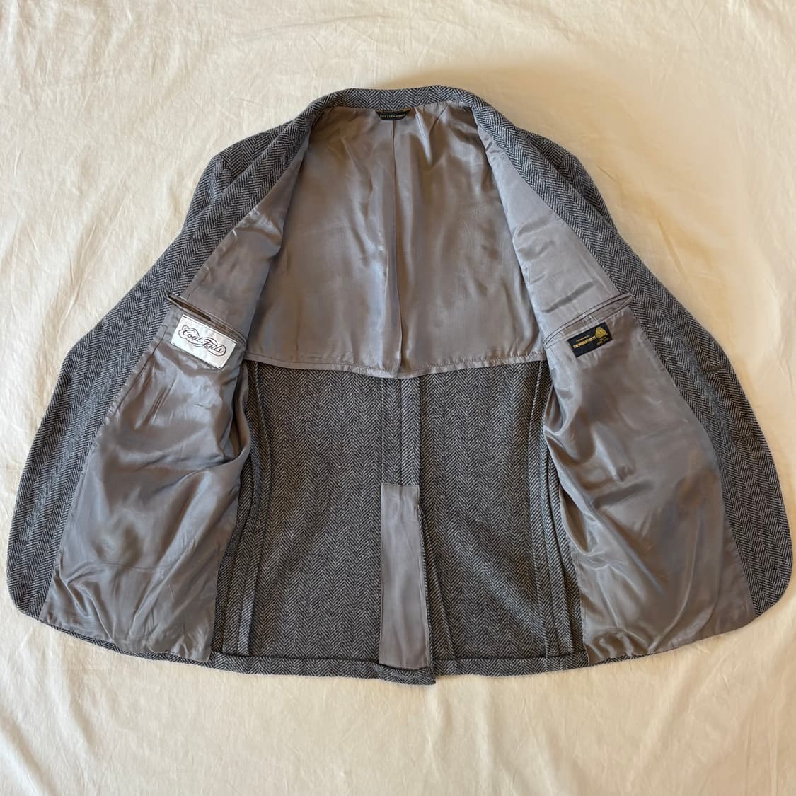 (100) 70s USA Coat Tails 울 헤링본 트위드 2B 자켓 상품이미지5
