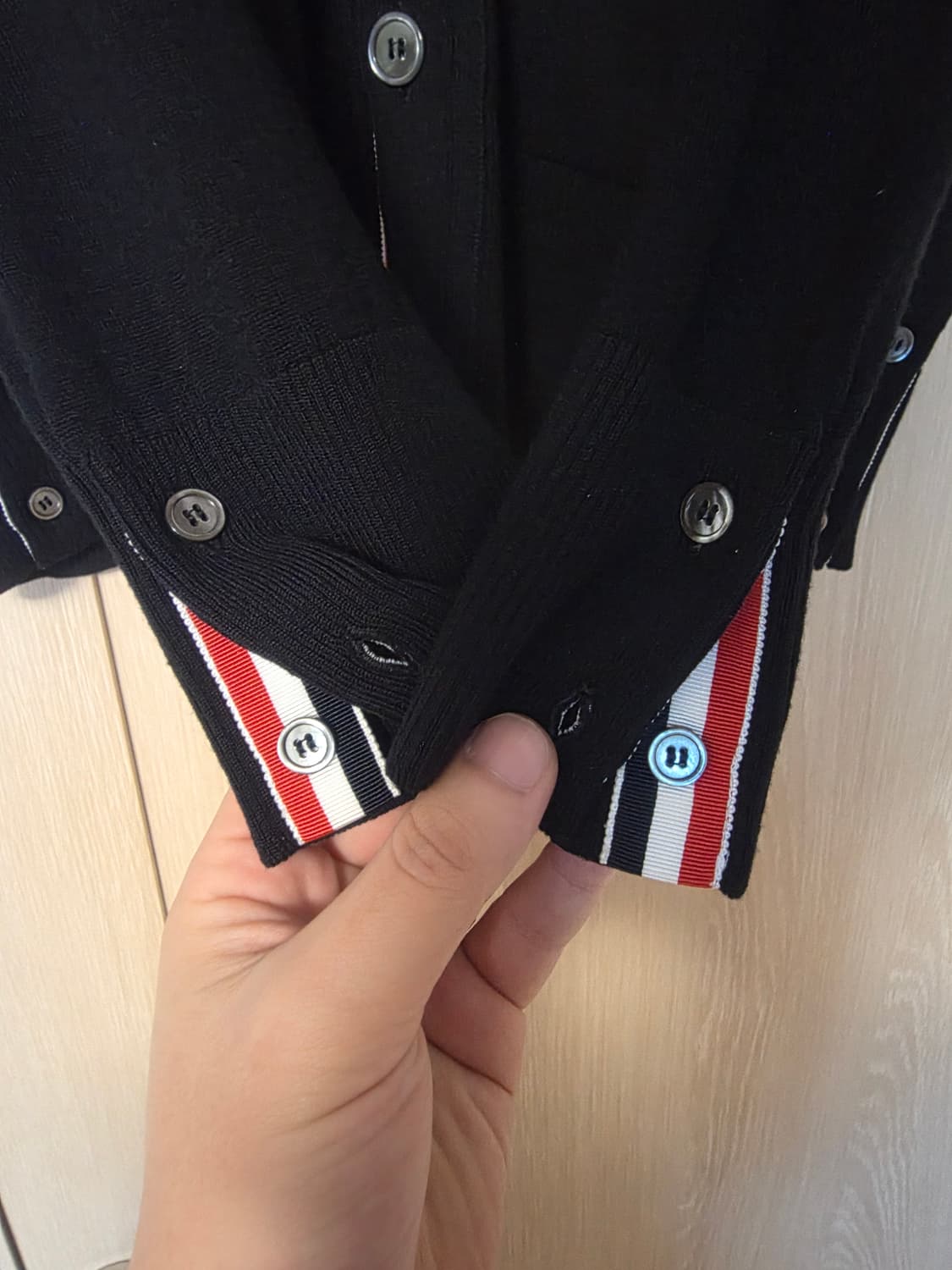 [24/3사이즈] 톰브라운 메리노울 가디건 네이비 상품이미지6