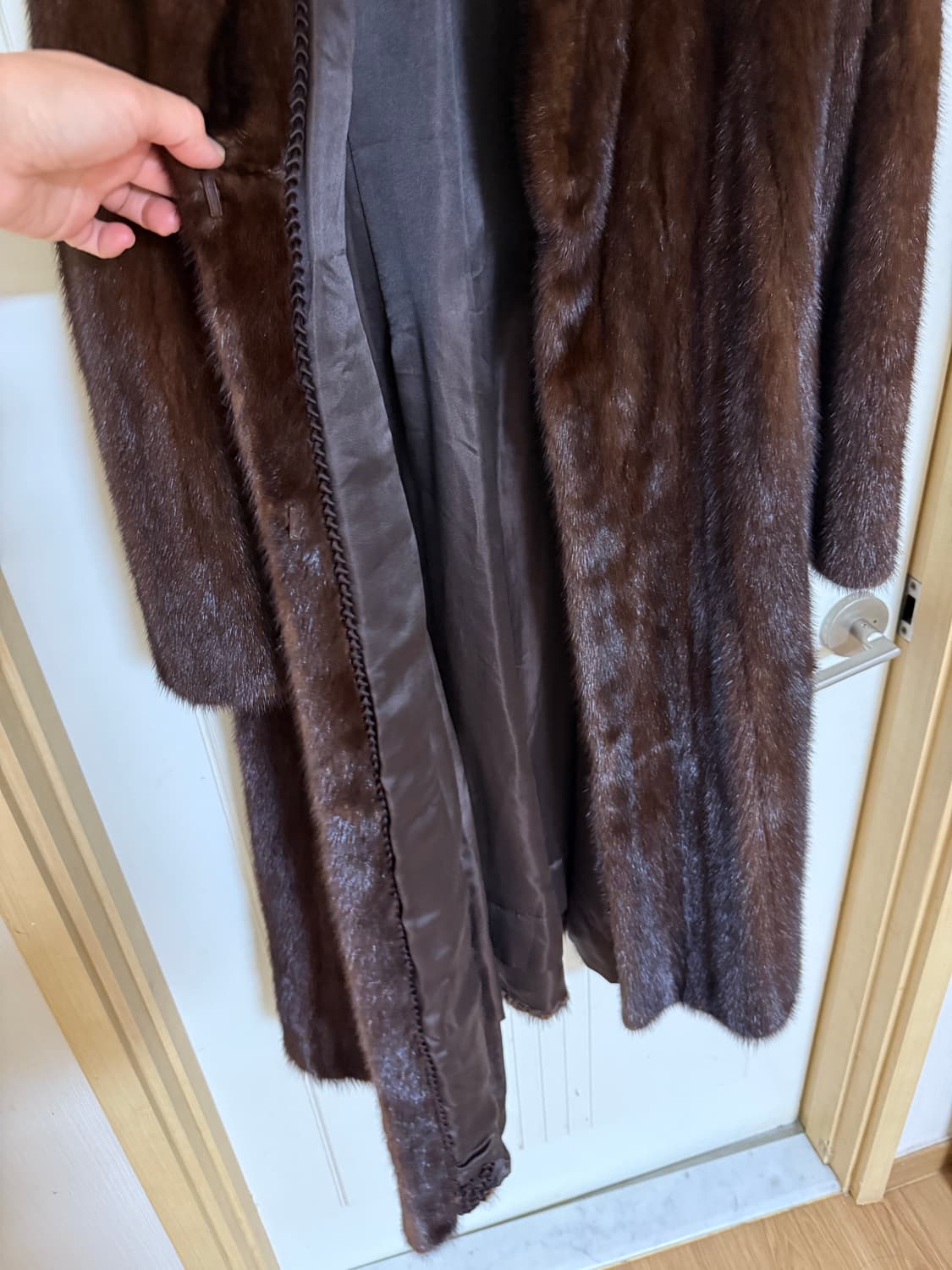 다크 브라운 밍크 롱코트 55 상품이미지3