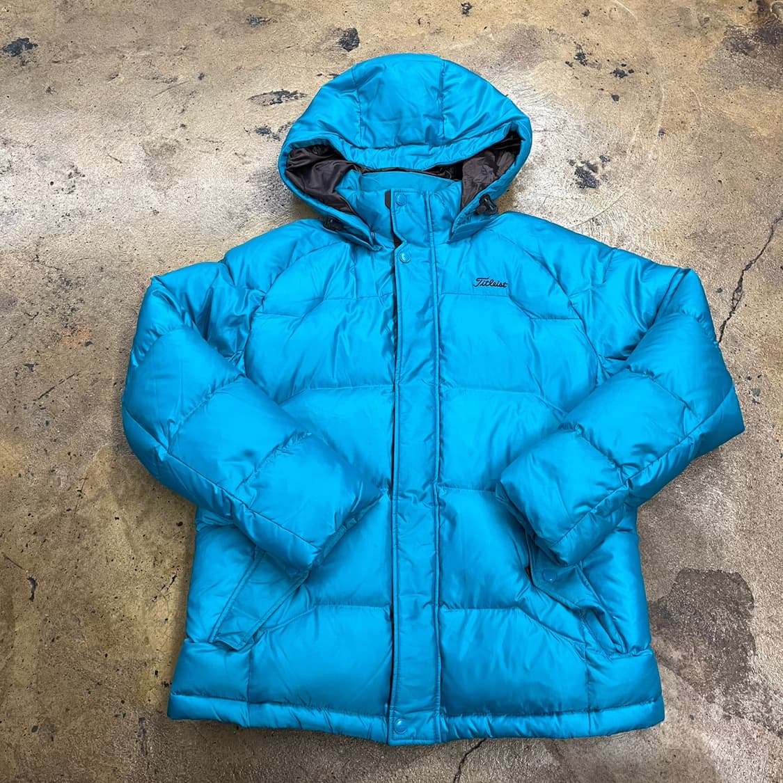 [정품/L] 타이틀리스트 블루 패딩 점퍼 후드 탈부착 b16 상품이미지2