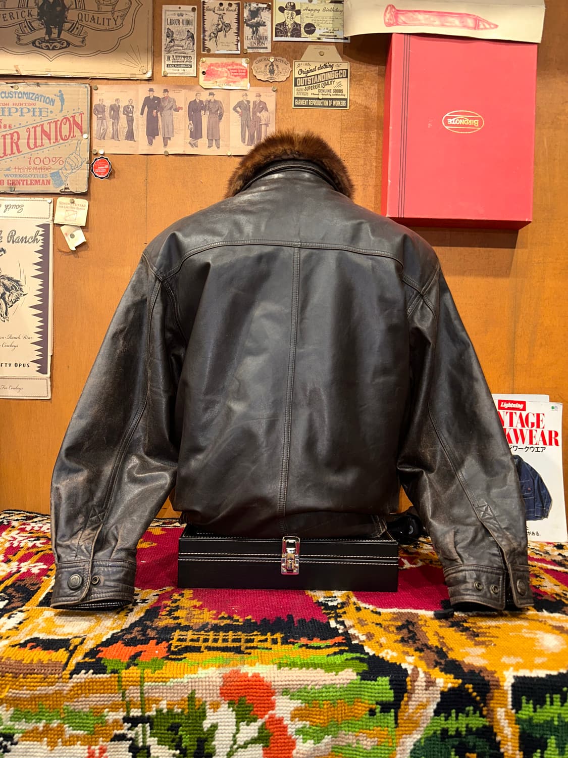 ( L-XL ) 가죽자켓 봄버자켓 레더자켓 빈티지가죽 양가죽 a2가죽 상품이미지4