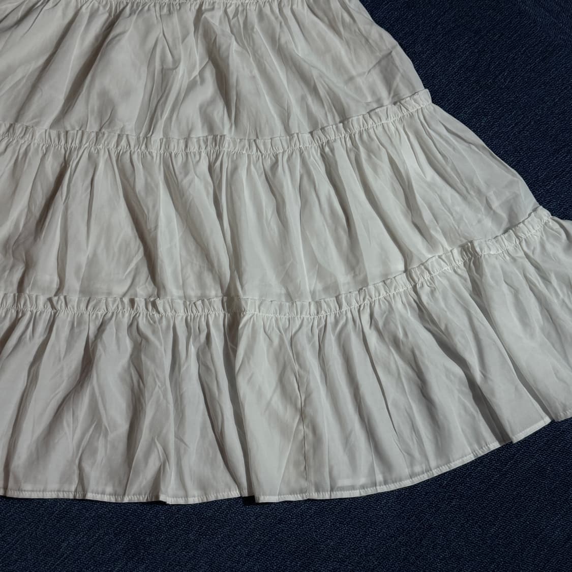 모리걸 화이트 프릴 롱스커트 상품이미지3