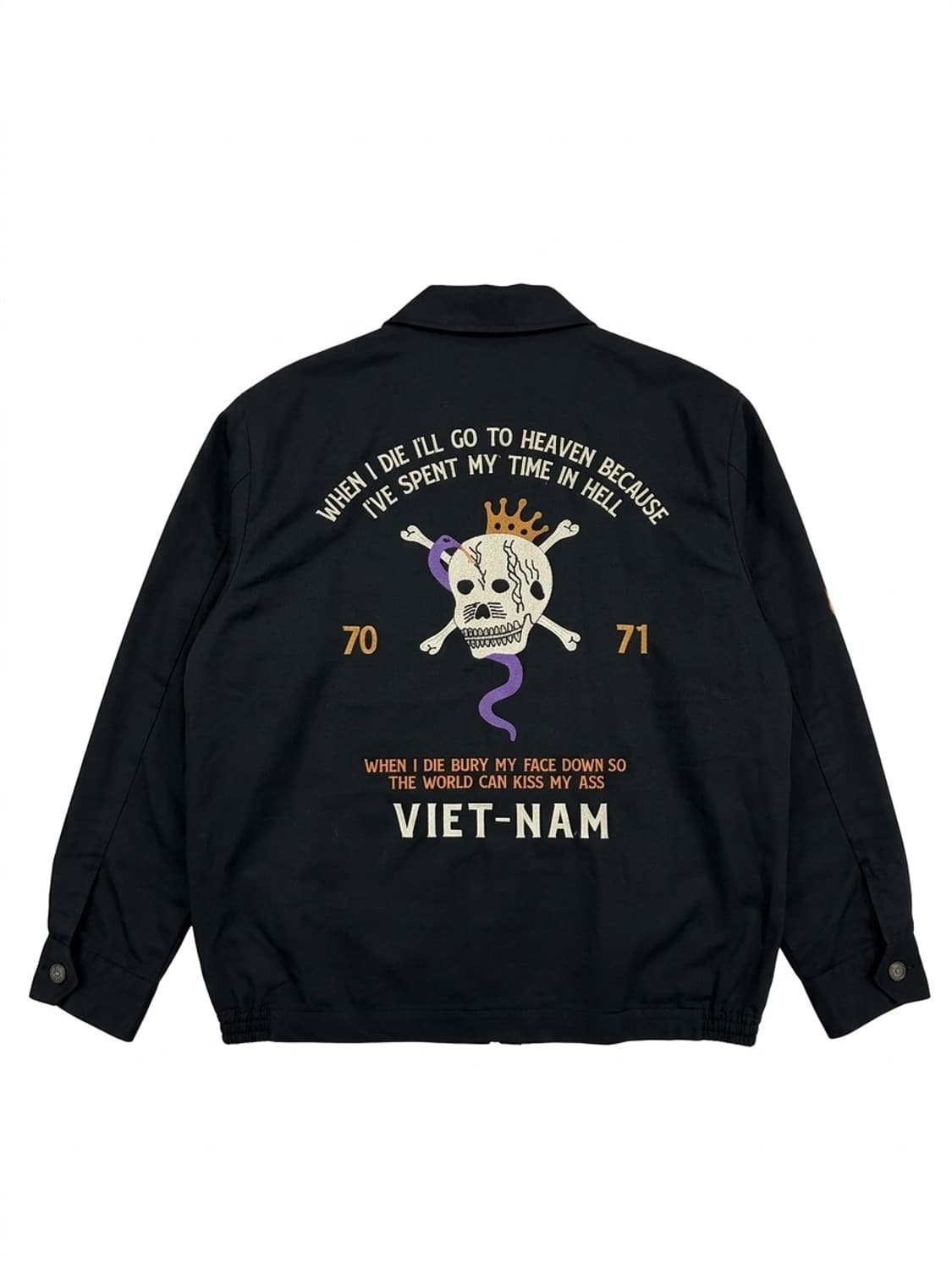 휴스턴 재팬 코튼 베트남 스컬 자켓 XL 상품이미지2