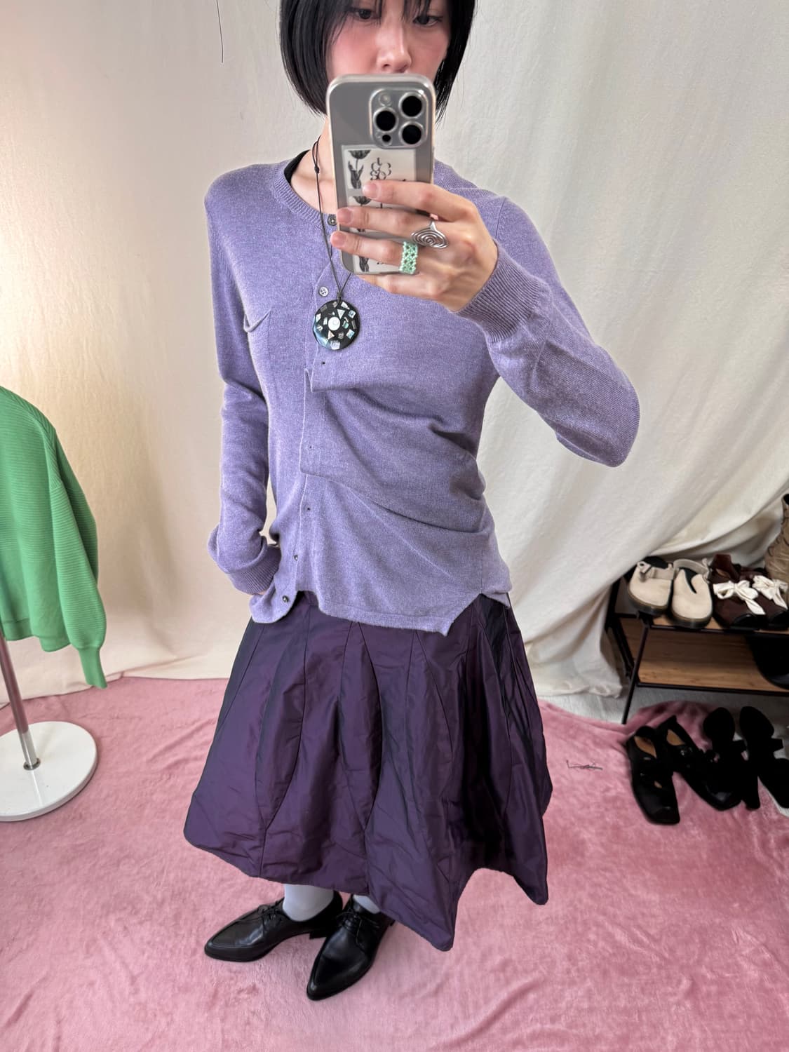 Margaret Howell 캐시미어 블렌드 루즈핏 가디건 상품이미지1