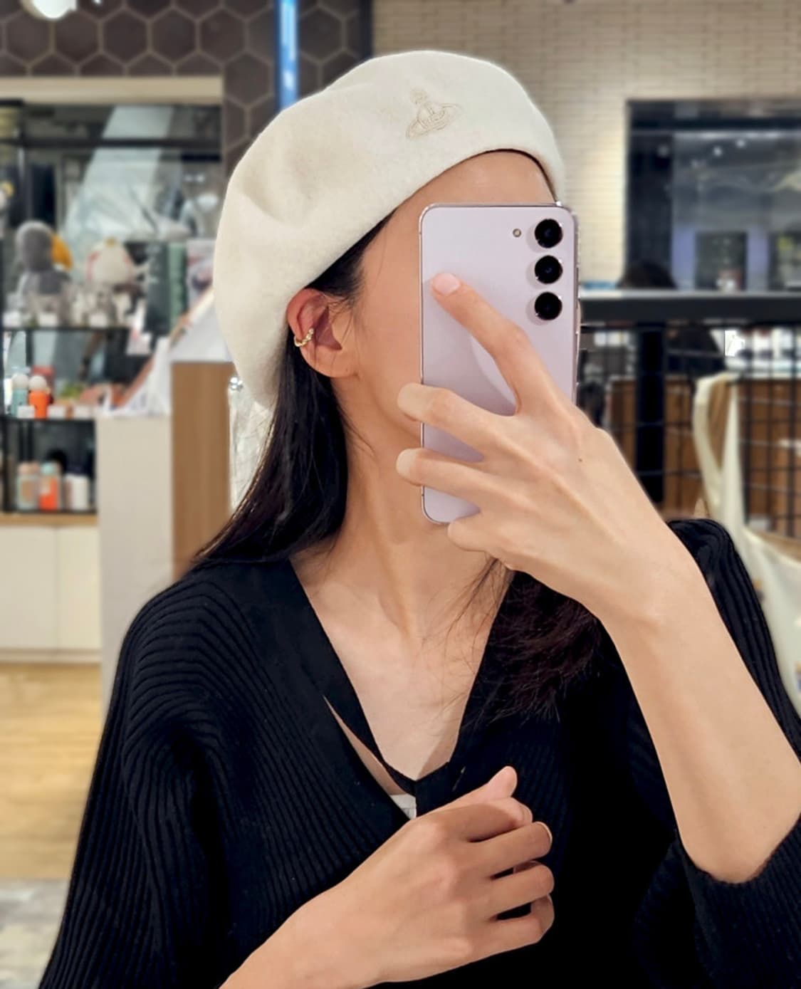 비비안웨스트우드 베레모 화이트 모자 상품이미지1