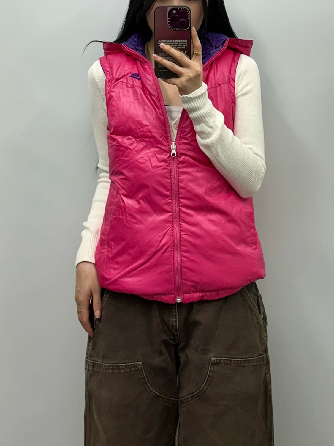 나이키 퓨추라 리버시블 핑크 조끼 패딩 상품이미지2