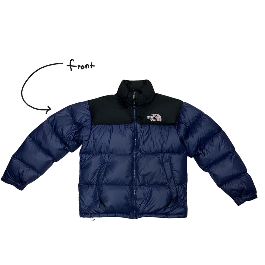 노스페이스 숏 블루 패딩 점퍼 95 상품이미지1