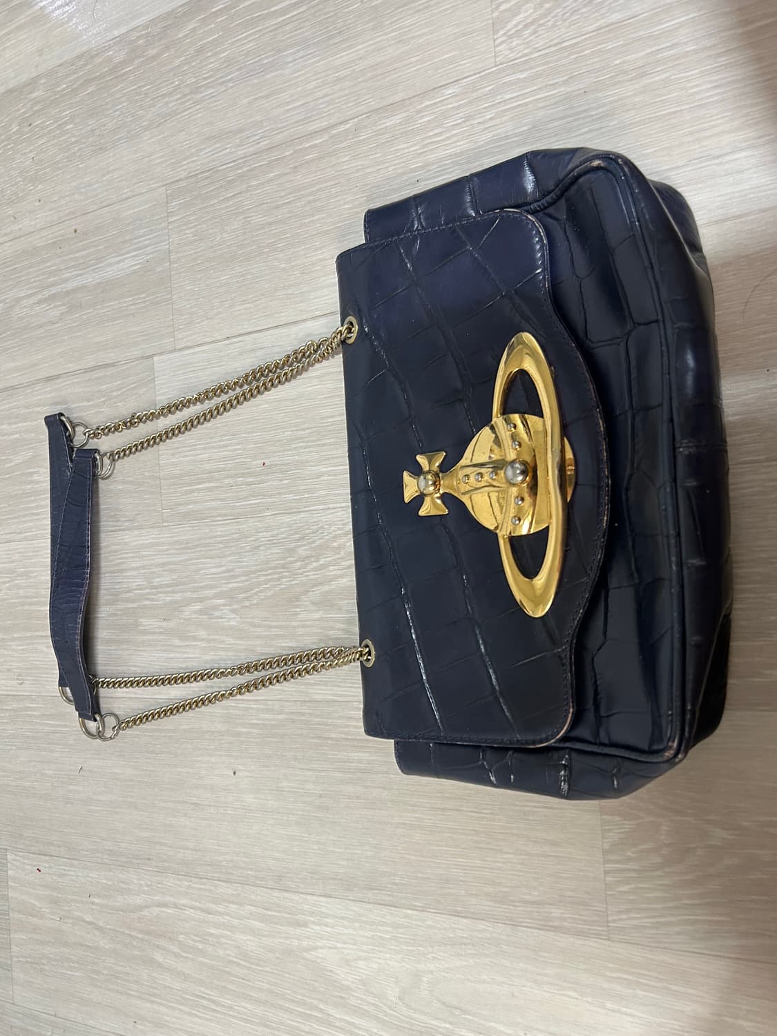 비비안웨스트우드 가방 네이비 체인백 상품이미지1