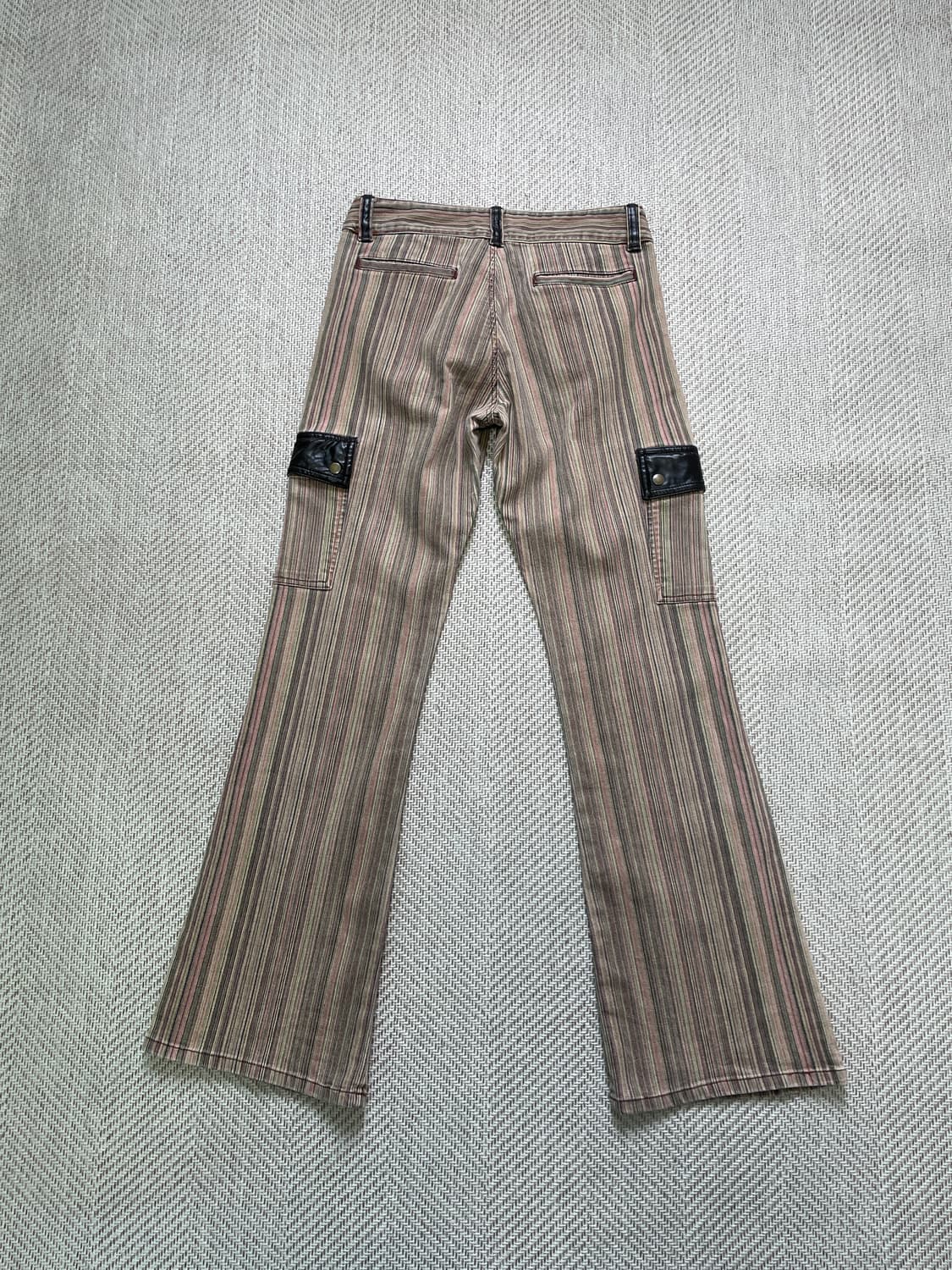 Mixt 빈티지 스트라이프 레더 포켓 데님팬츠  J04093 상품이미지5