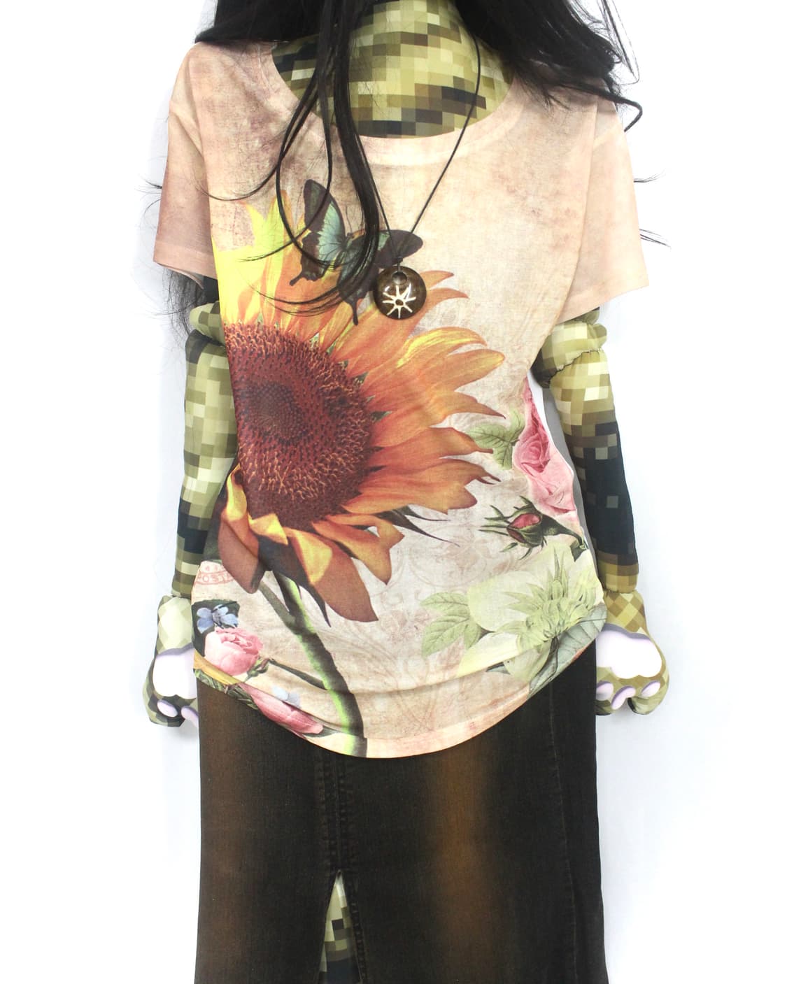 SunFlower graphics sheer t-shirt 상품이미지6